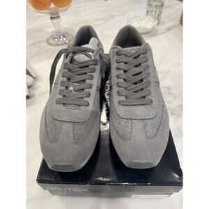 Nautica Mens Boyle Grey Flannel/suede Size 10 NWB